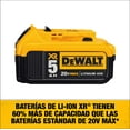 thumbnail image 3 of DEWALT 20V MAX XR 20V Battery, 5.0-Ah, 2-Pack (DCB205-2), 3 of 6