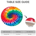 thumbnail image 6 of Colorful Tie Dye Pattern Round Fitted Tablecloth with Elastic Edge,Dining Table Cover Waterproof,Outdoor Round Tablecloth for Camping,Dining,Indoor and Outdoor, 6 of 7
