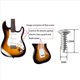 thumbnail image 3 of 300 Piezas Tornillos para Golpeador de Guitarra Y Bajo para Strat & Tele, Plata, 3 of 3