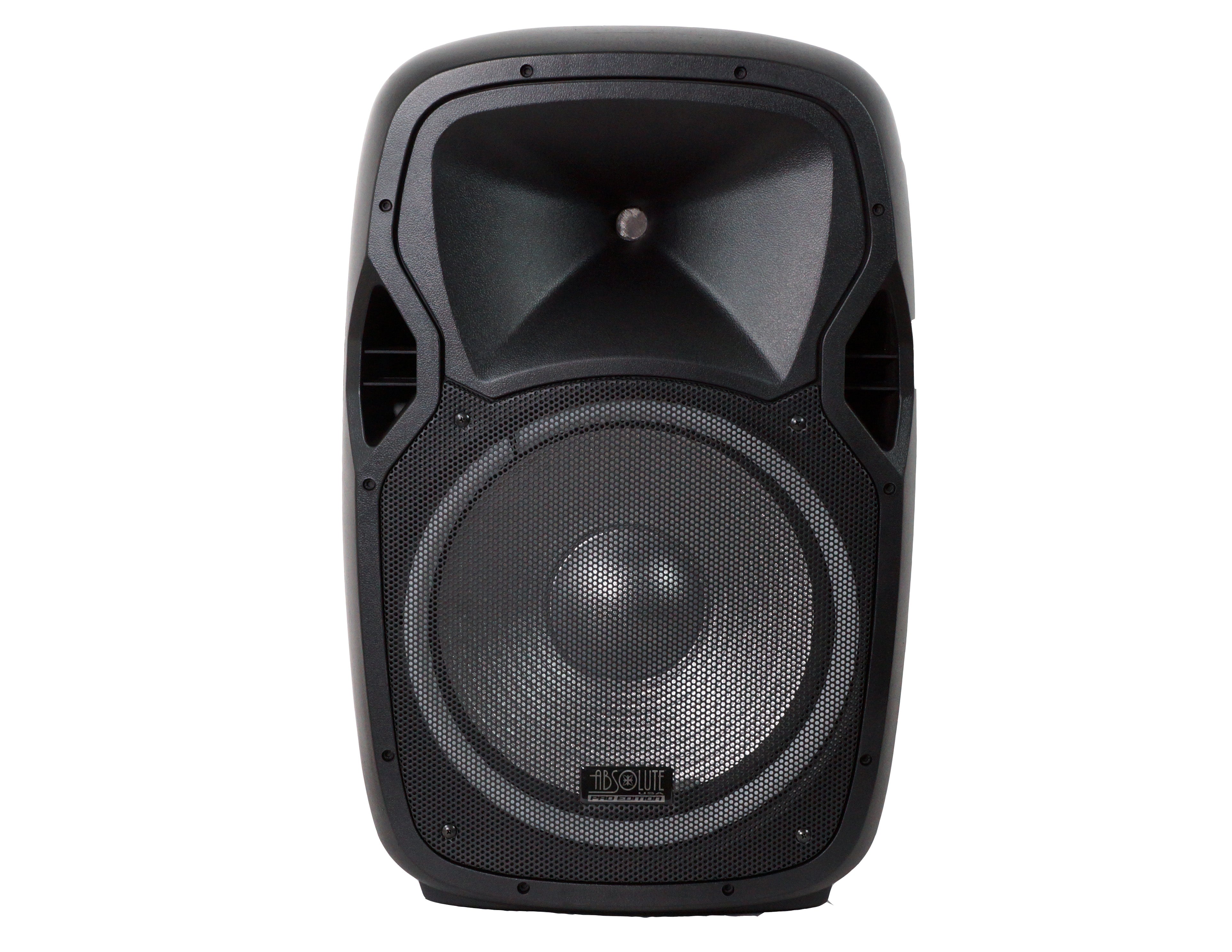 Absolute USPROBAT15 Portable 15" Speaker 3500W PA System Wireless Mic Bluetooth Rechargeable + Speaker Stand