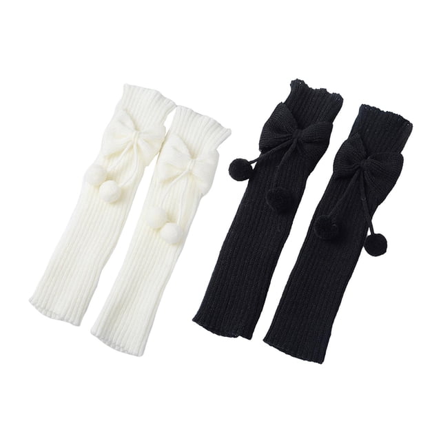2 Pares de Calentadores de Piernas de Punto de Invierno para Mujeres Y Niñas, Medias para Estudiantes Salvador Calentador de pierna