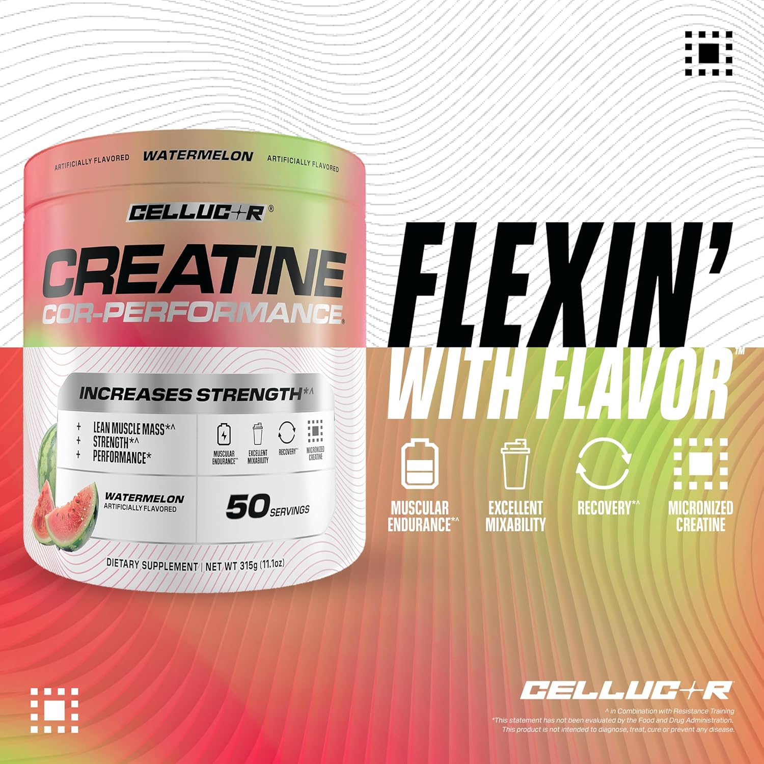 Cellucor Cor-Performance Polvo de Creatina, Sabor Sandía, 50 Porciones 4