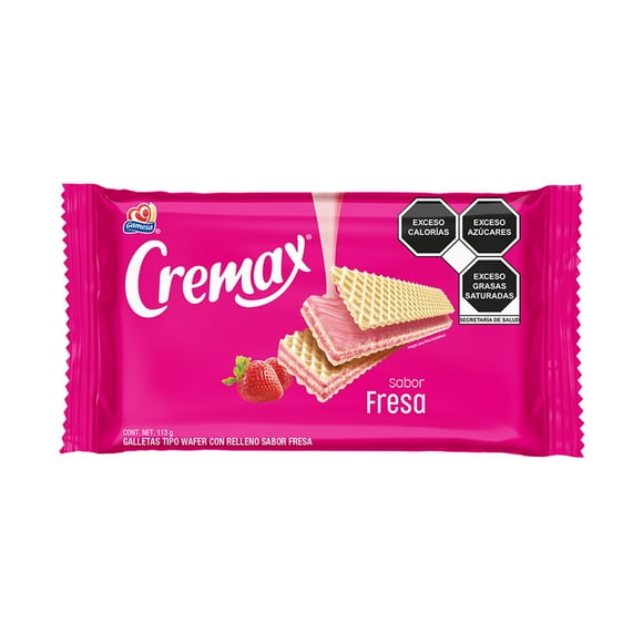 Galletas Cremax con relleno sabor fresa 113 g