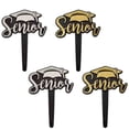 thumbnail image 2 of CakeDrake Graduation Cake Topper Decor Senior Picks 12 Pack Gold Silver, 2 of 8