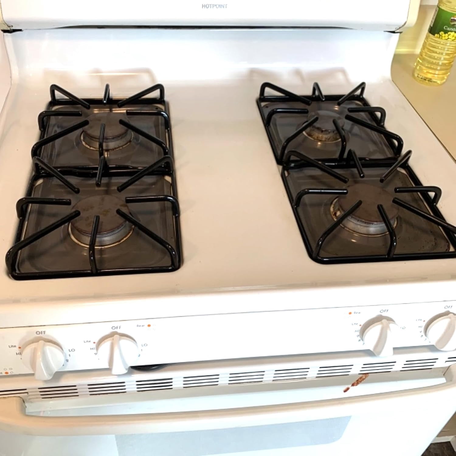 4 Burner Grate, Stove Grates Replacement Parts for GE Appliances Gas Range Oven Stove Top Surface Grate Kenmore Hotpoint Range Stove Grate WB31K10016, 8.75’’ x 8.75’’
