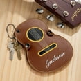 thumbnail image 5 of BallsFHK Guitar Pick Box With 17 Slots, Customizable Name, Guitar Shaped Guitar Pick Holder, Pick Storage Bag For Guitar Lovers, 5 of 5
