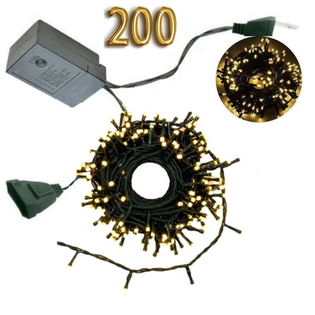 Luces navideñas 200 LED lineales de 13 m con 8 modos de 220 V