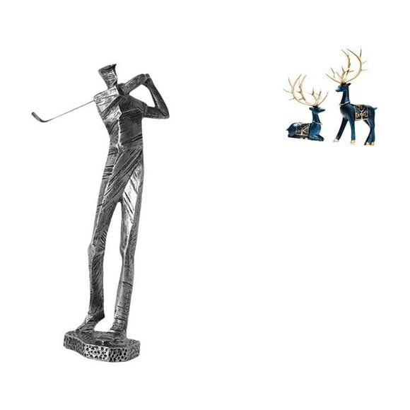 Figura de golf, alce, ciervo, estatua de resina, escultura de golf, estatua de golf, decoración del hogar, elaborada con resina texturizada, adecuada