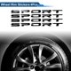 thumbnail image 2 of 4Pcs Tira de Calcomanía de Rueda Cuadrada Reflectante Calcomanías Negras PET, 2 of 6