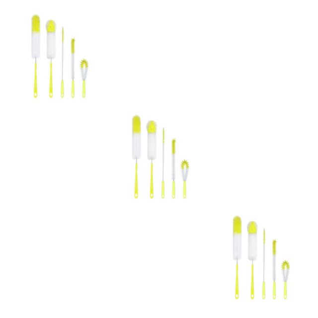 Cateissary 5X Cleaning Brush Cup Bottle Glass Long Multi-purpose Handle Wall Brushes Scrubber Narrow-mouth for Accessories Type1