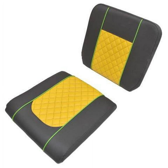 Triton Boat Bench Seat Cushions 730698.14 | Gray Yellow Green (Set of 2)