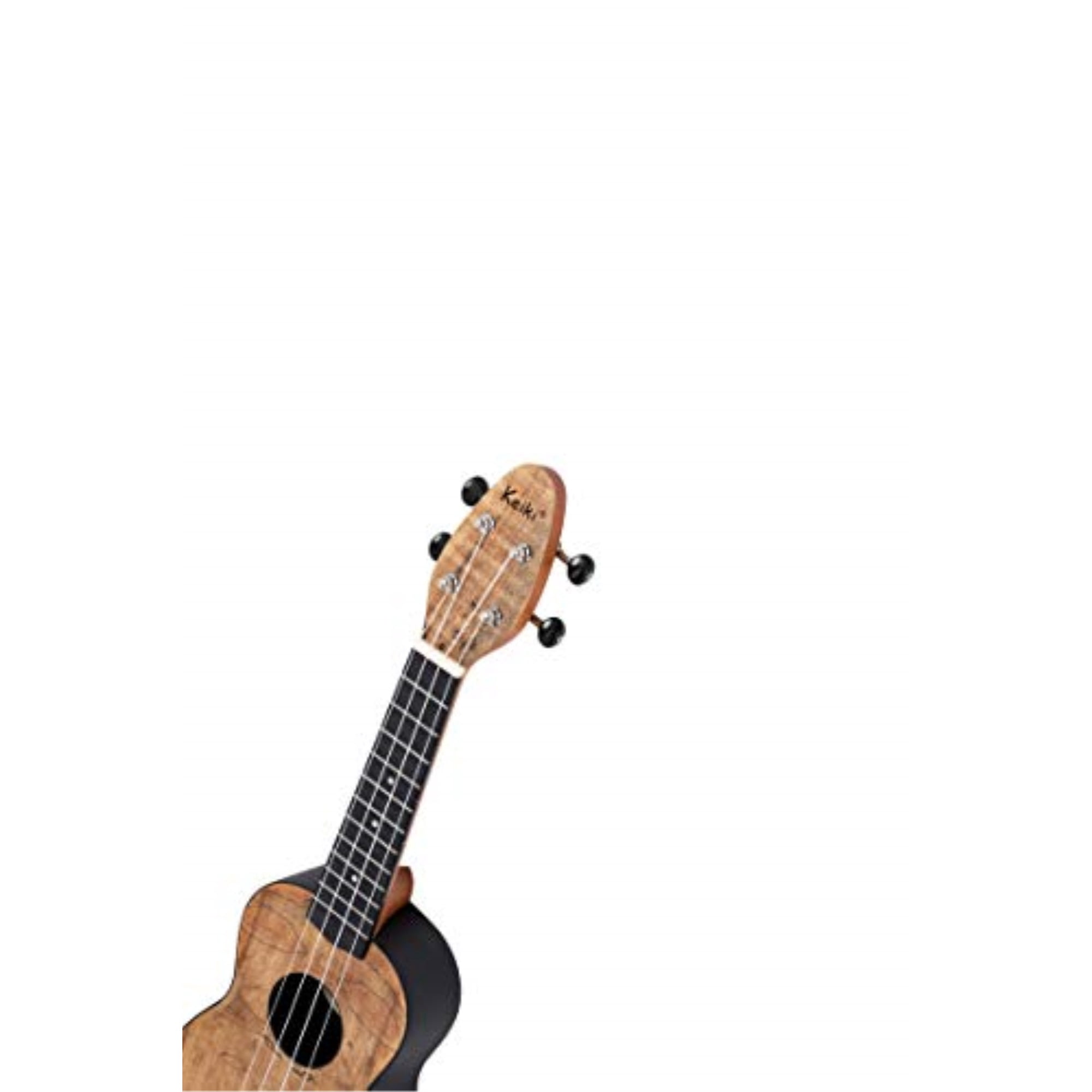 Keiki? Exotic Wood Series Soprano Left-Handed Ukulele Pack - Icludes: Tuner, Picks, Strap & Tote Bag