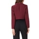 thumbnail image 3 of Blazer de mujer Allegra K de manga larga, abierto por delante, con solapa muesca, estilo de negocios, corto, color rojo oscuro, talla S, 3 of 5