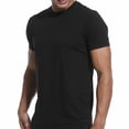 thumbnail image 5 of Men's Bamboo Viscose Short Sleeve T-Shirt, Lightweight Cooling Cotton Blend Casual Tee, 5 of 7