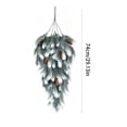 thumbnail image 3 of ALORINA Christmas Pine Teardrop Swag with Pinecones, 29.13 Inch Hanging Greenery for Wall Door and Winter Home Decor, 3 of 7