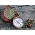 thumbnail image 2 of RII Pocket Brass Compass, Nautical Navy Compass for Camping, Travelling, Hiking, Boating, Gift Compass for Wedding, Birthday, Anniversary, Graduation, to Grandson with Imprinted Leather Case…, 2 of 4