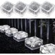 thumbnail image 1 of 7 x 7 x 5cm 4 Pack Cool White Light PVC Solar Bricks with Light Sensor, On/Off Solar Lights for Pathway, Lawn, Yard, Patio, Pond, 1 of 5