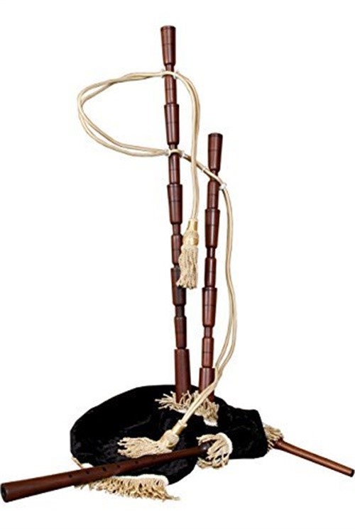 Medieval Bagpipes w/ Black Velvet Cover