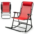 thumbnail image 1 of Patiojoy Foldable Rocking Chair Zero Gravity Lounge Rocker with Headrest Outdoor Portable Rocker Red, 1 of 8