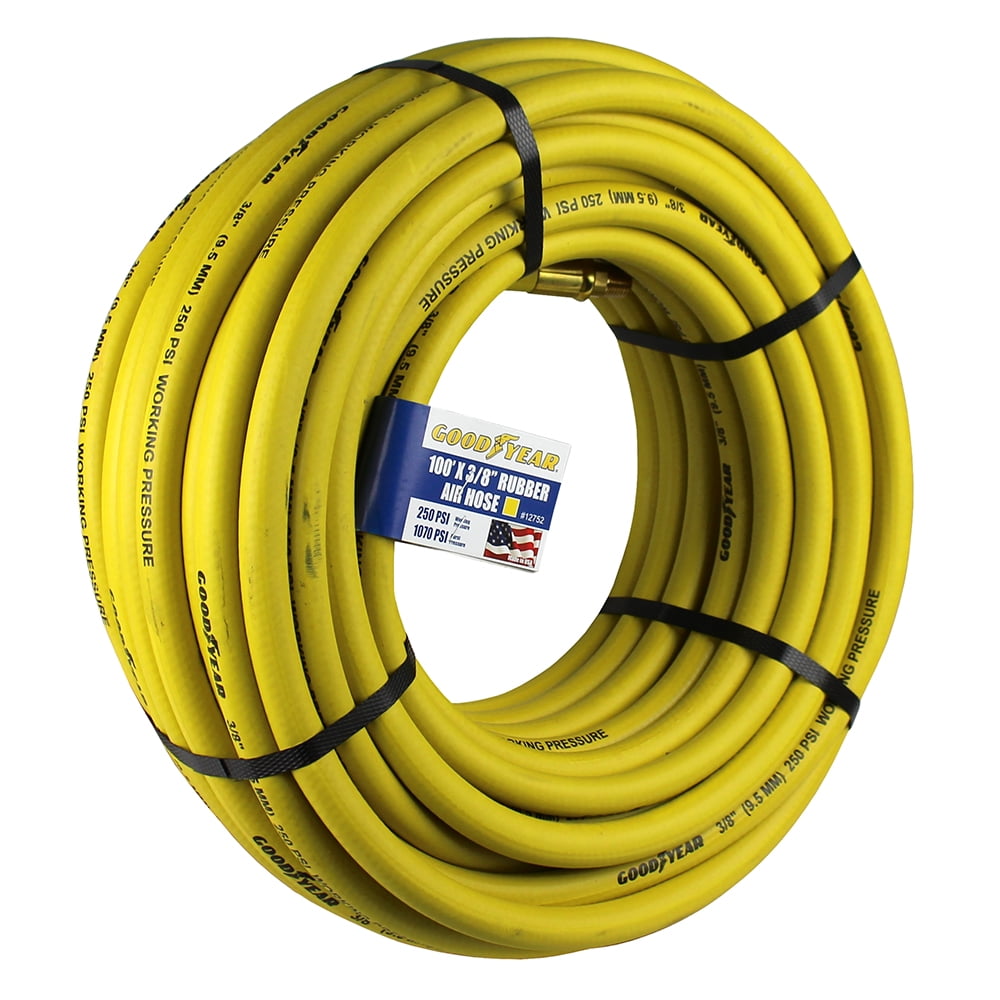 Goodyear Rubber Air Hose 100' ft. x 3/8" in. 250 PSI Air Compressor Hose 12752