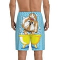 thumbnail image 3 of Fotbe Dog Takes a Bath in the Bathtub Pajama Shorts for Men, Men's Pajama Bottoms, Sleepwear,Short Pajama Pants-Medium, 3 of 9