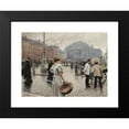 thumbnail image 2 of Paul Fischer 24x19 Black Modern Framed Museum Art Print Titled - Kongens Nytorv with “Musse” on Shopping (1911), 2 of 5