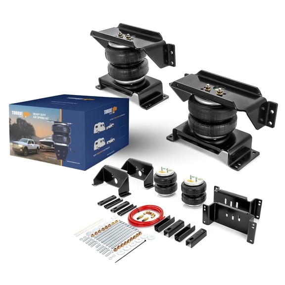 TORQUE Air Suspension Bags Kit with Internal Jounce Bumper for 1967-2002 Dodge Ram 1500 2500 3500, Chevy GMC C10 C20 C30 Ford F150 F250 F350 Bag Spring Towing, Up to 7,500 lbs Load Capacity (TR75071)