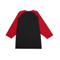 thumbnail image 6 of Gaukiv Men's Three Quarter Sleeve Shirts Raglan Crew Neck Tees Solid Color Body with Contrast Sleeves Baseball Shirts Red 3XL, 6 of 7