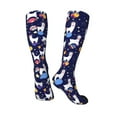 thumbnail image 4 of Daiia Sports Socks Lama in Space Printed Novelty Crew Socks for Men Women Knee High Socks Cotton Socks Soft & Breathable Support Unisex Socks, 4 of 9