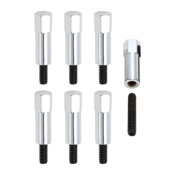 Kit de sujeción de tapa de válvula para Jeep CJ5 1965-1983 tono plateado metal 7Pcs