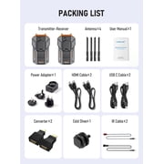 Lemorele Wireless Video Transmission Kit, 200M Low Latency HDMI Transmitter and Receiver, With IR Return Function, Suitable for Filmmaking and Photography