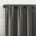 thumbnail image 3 of Sun Zero Bergen Theater Grade Extreme 100% Blackout Rod Pocket Curtain Panel, 40"X63", Grey, 3 of 9