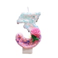 thumbnail image 2 of Number 3 Birthday Candle, 1St Birthday Cake Topper, 3 In, Floral Birthday Decorations, Pink Birthday Decor, Glitter Sequin Finish, Third Birthday Confetti, 1 Pc, 2 of 6