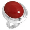 thumbnail image 1 of 925 Silver Ring For Women - Men Red Stone Stone Silver Ring Size 12 October Birthstone Costume Silver Ring Size 12 Gift For Girl Friend On Anniversary 925 Gemstone Silver Jewelry, 1 of 5