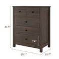 thumbnail image 2 of 5-Drawer Light Brown Wood Dresser for Bedroom with Metal Handles, Modern Chest of Drawers for Entryway, Hallway, Living Room, 2 of 8
