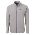 thumbnail image 2 of Men's Cutter & Buck Gray TCU Horned Frogs Big & Tall Adapt Eco Knit Hybrid Recycled Full-Zip Jacket, 2 of 3