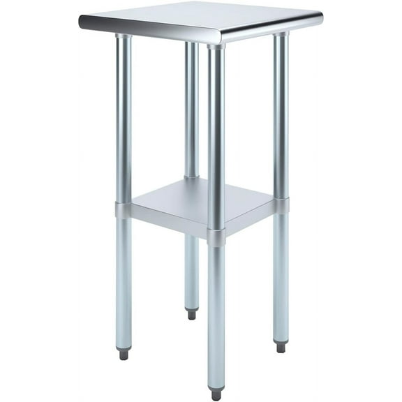 AmGood 18 in. x 18 in. Stainless Steel Table | NSF | Metal Utility Kitchen Prep Work Table