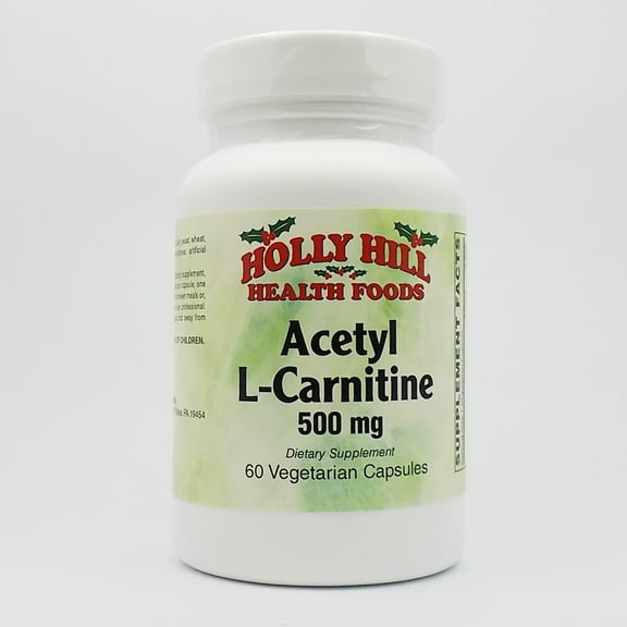 Holly Hill Health Foods, Acetyl L-Carnitine 500 MG, 60 Vegetarian Capsules