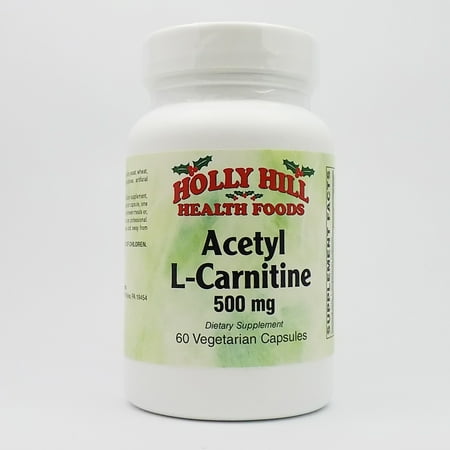 Holly Hill Health Foods, Acetyl L-Carnitine 500 MG, 60 Vegetarian Capsules