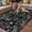 Black White, variant on Black Coffee Outdoor Rug for Patio/Deck/Porch, Non-Slip Large Area Rug 3 x 5 Ft, Farmhouses Modern Simple Cup Plants Indoor Outdoor Rugs Washable Area Rugs, Reversible Camping Rug Carpet Runner