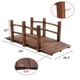 thumbnail image 5 of IVV 4.92ft Outdoor Wooden Arch Bridge, Solid Fir Landscape Bridge for Garden, Patio, Yard, and Scenic Decor, Weatherproof & Sturdy (Carbonization Color), 5 of 9