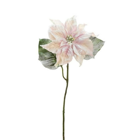27 Rich Elegance Pink Snow Poinsettia Artificial Christmas Fl 27 Rich Elegance Pink Snow Poinsettia Artificial Christmas Fl Spray Decoration