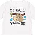 thumbnail image 4 of Inktastic My Uncle Loves Me with Sloth and Hearts Boys or Girls Long Sleeve Toddler T-Shirt, 4 of 5
