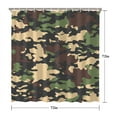 thumbnail image 5 of Tactical Army Camo Shower Curtain with Woodland Desert Military Camouflage Design, Waterproof Fabric Bathroom Shower Curtain with Hooks, Machine Washable, Outdoor Hunting Style, 5 of 5