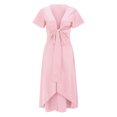 thumbnail image 5 of Gibobby Vestido largo casual de verano para mujer Vestido suelto elegante suelto con cuello en V sin mangas informal a la moda de verano para mujer(Rosa,G), 5 of 5