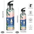 thumbnail image 2 of Yayeee 20oz Insulated Water Bottle Double Wall Stainless Steel with Flip Straw Lid, Colorful Seaside, 2 of 7