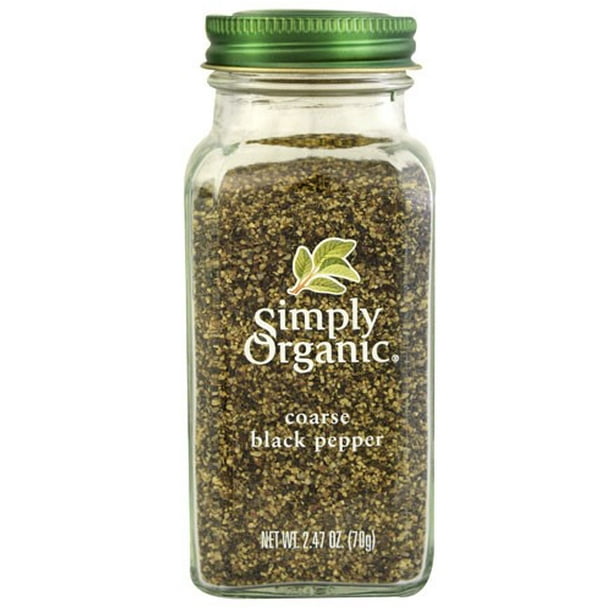 Simply Organic Coarse Ground Black Pepper Certified Organic, 2.47 Oz