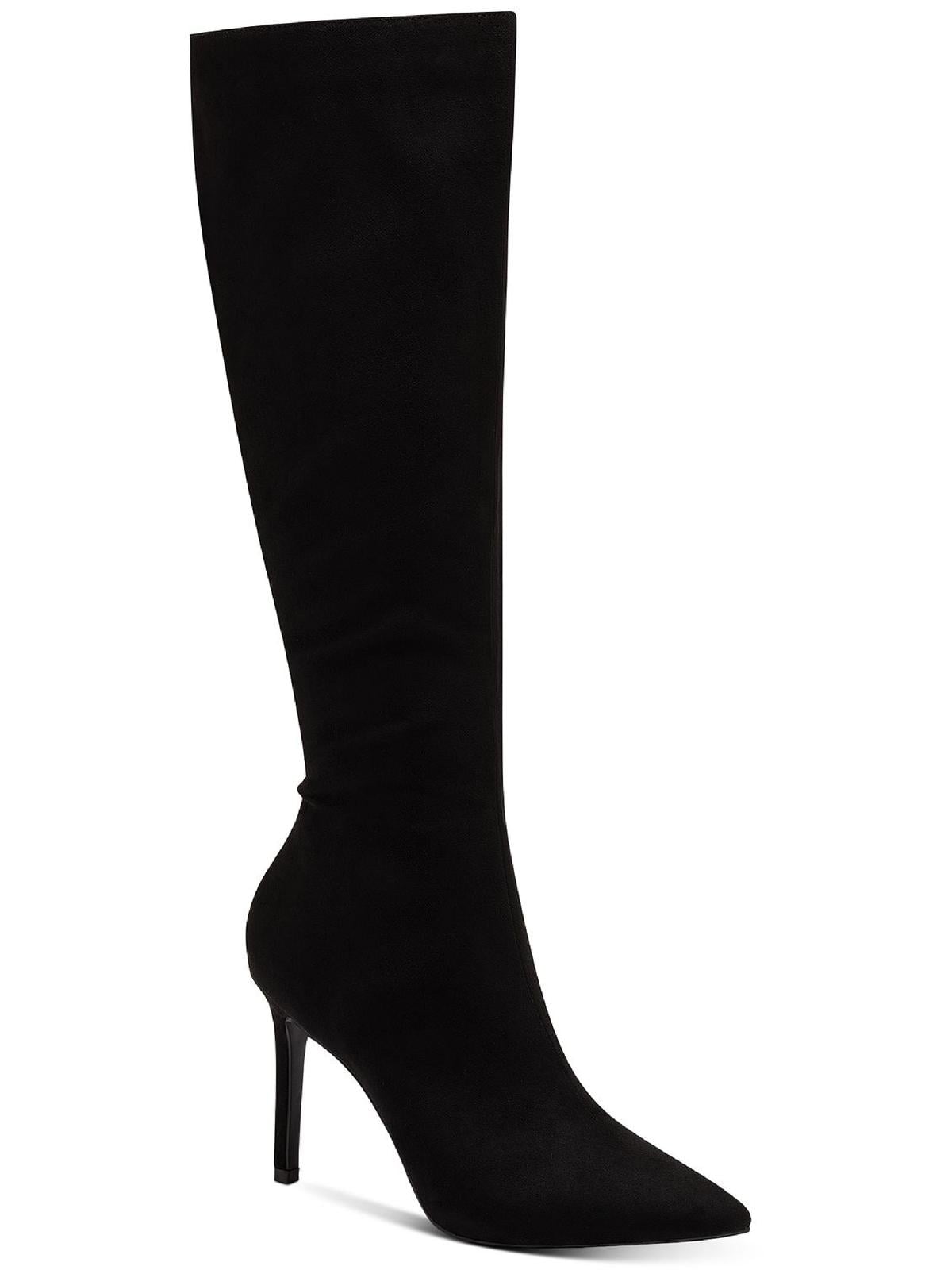 faux leather tall boots