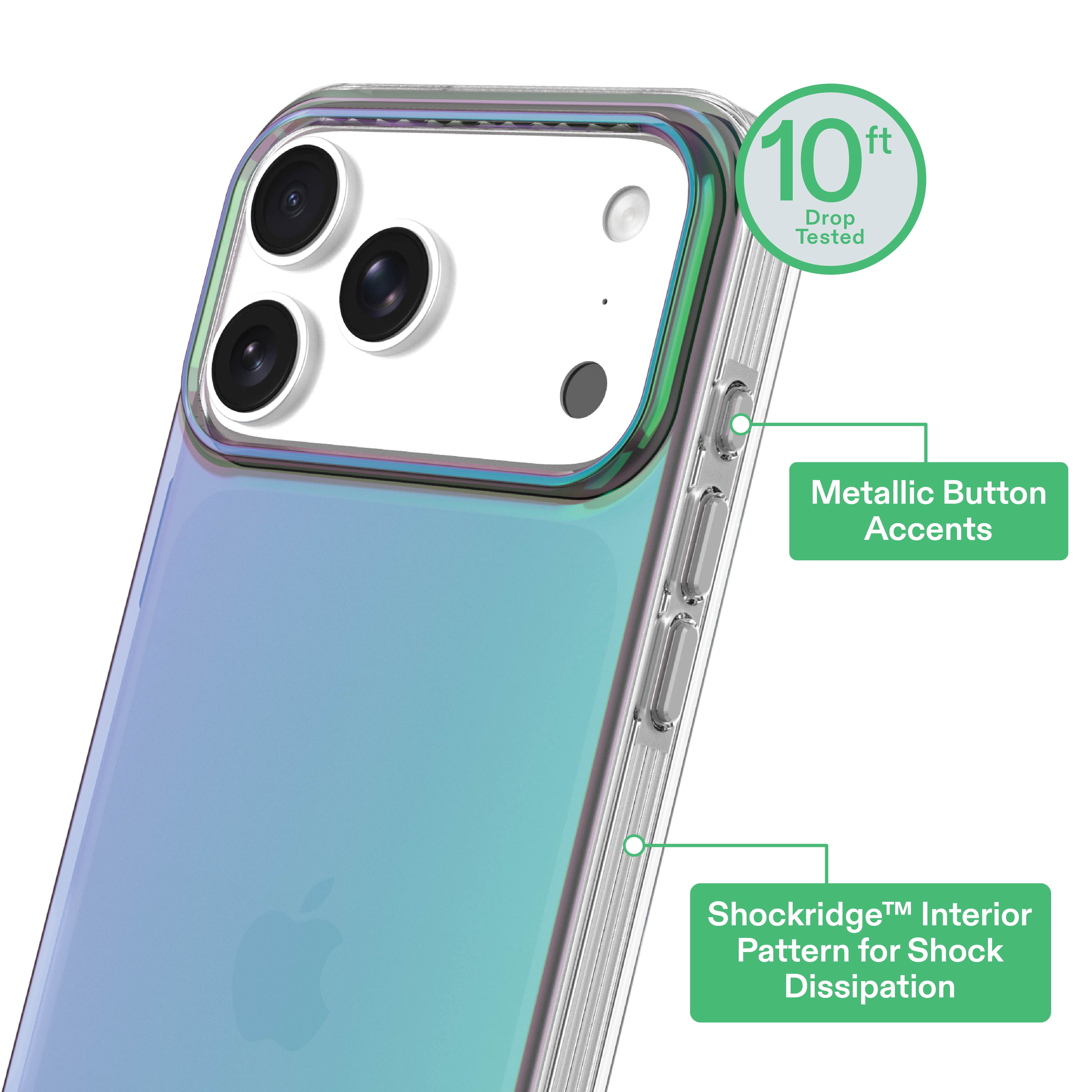 onn Opalescent Phone Case for iPhone 17 Pro Max