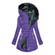 thumbnail image 2 of Chaquetas y abrigos casuales con capucha de manga larga para mujer Chaqueta acolchada de moda con capucha de manga larga de color sólido para mujer Parte superior de poliéster para mujer, 2 of 4